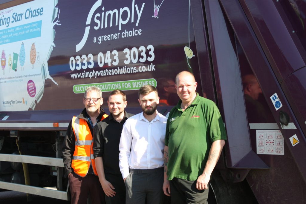 L to R: Members of Simply Waste’s NRC Team 2018 - Kevin Barcroft, Academy Training Manager; Greg Clarke, Service Controller; Tommy Bartlett, Service Controller; and Les Wingrove, Senior HGV Driver
